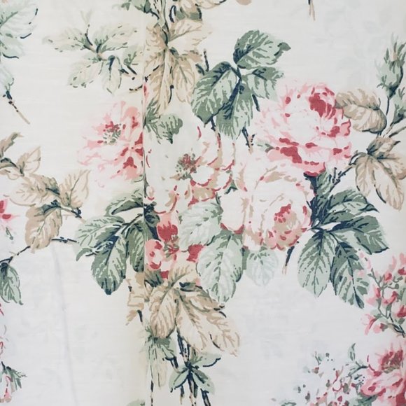 Vtg Priscilla Curtains Antique Rose Lace 84W x 87L - Picture 8 of 10